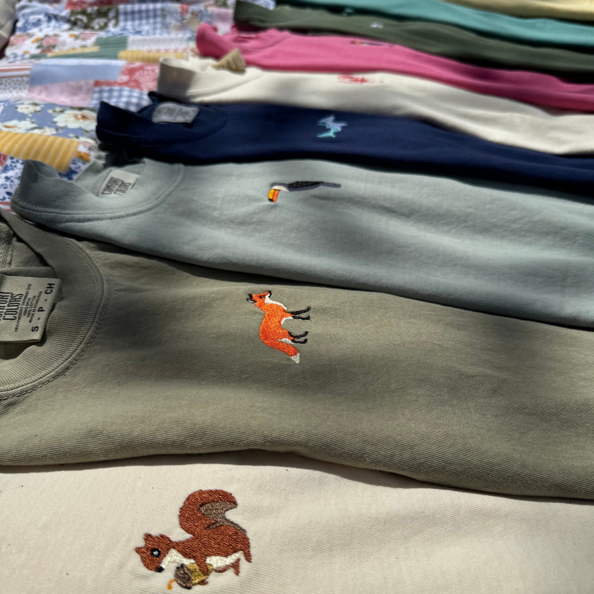 Lobster Embroidered T-Shirt | Coastal Wildlife Tee