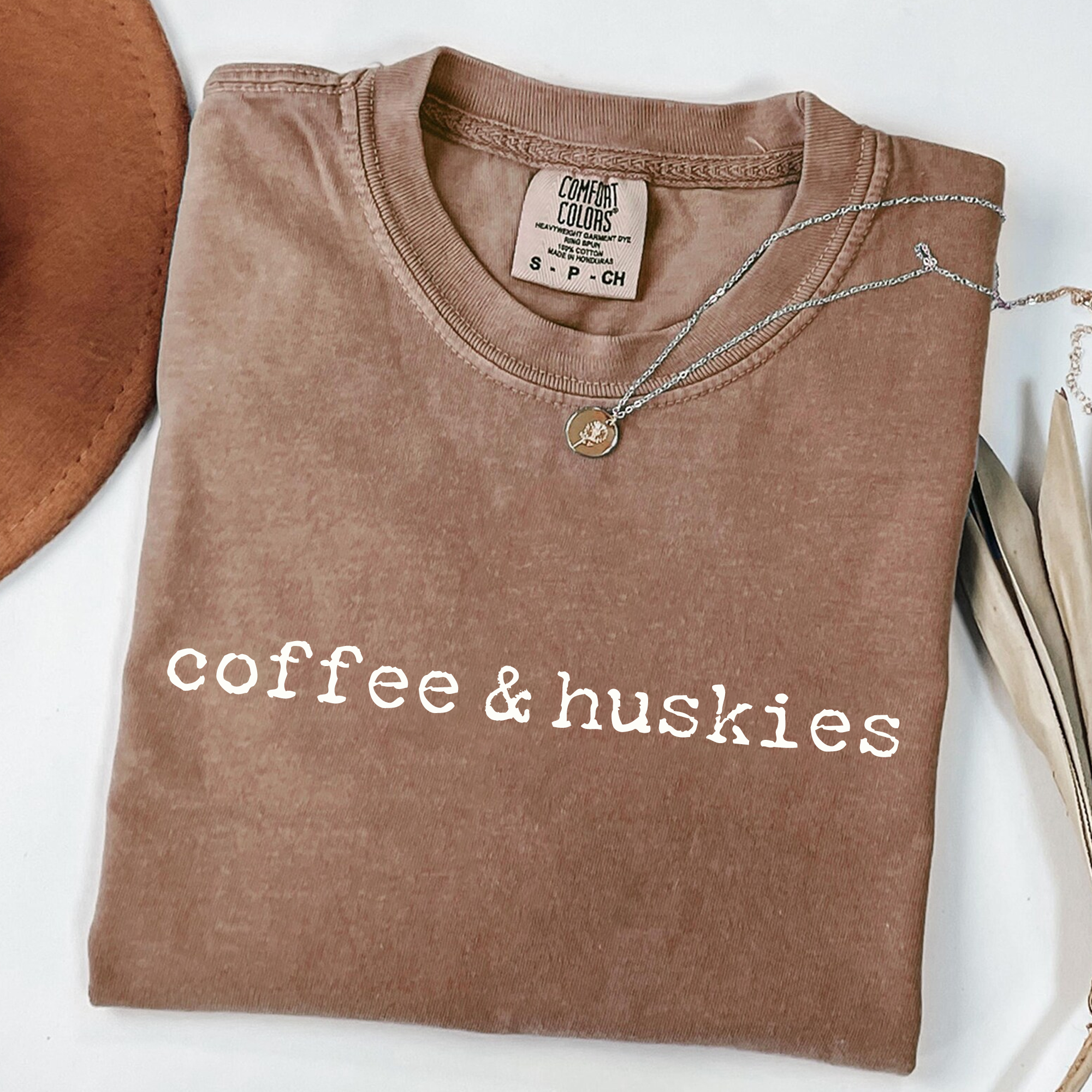 Coffee & Huskies T-Shirt | Funny Husky Lover Tee