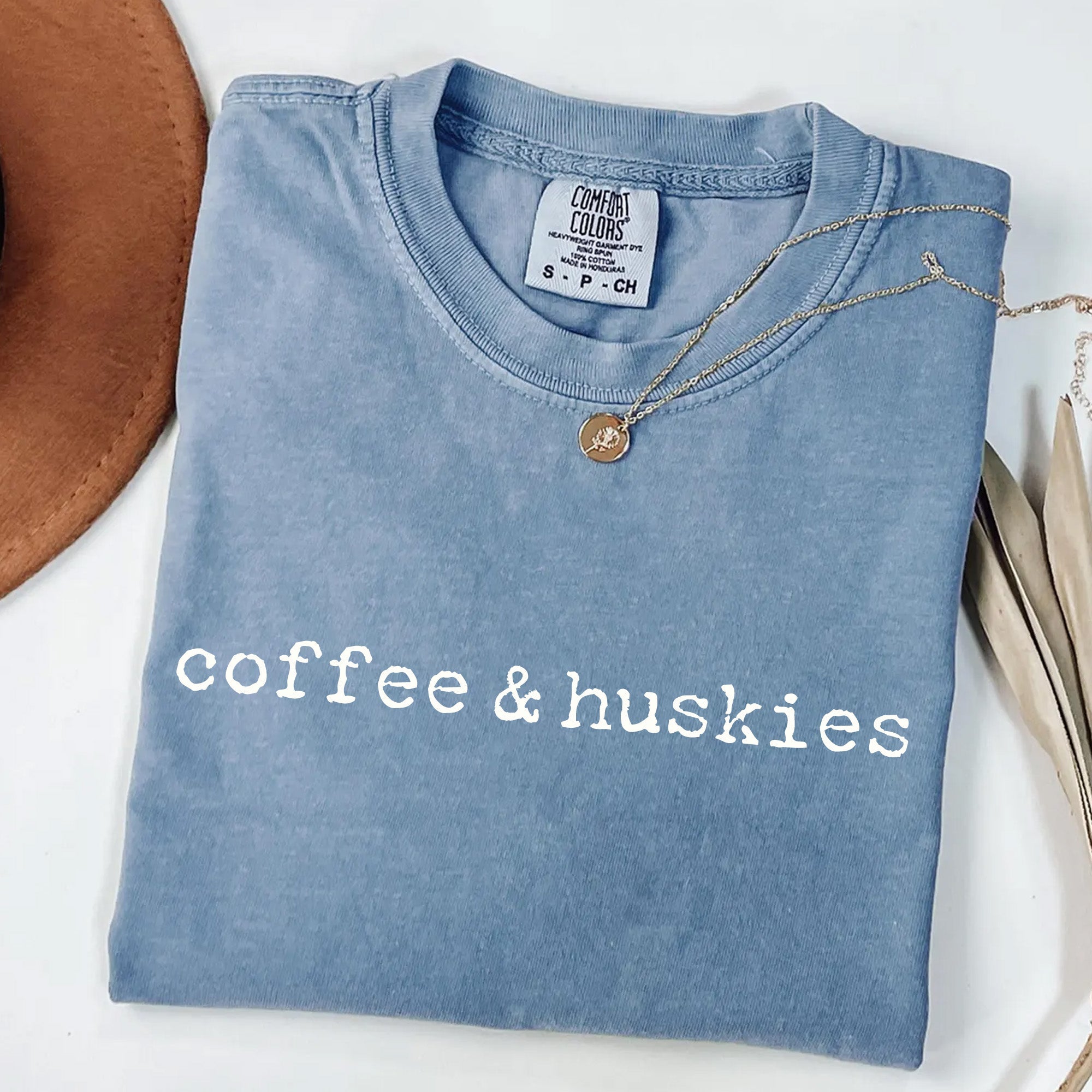 Coffee & Huskies T-Shirt | Funny Husky Lover Tee