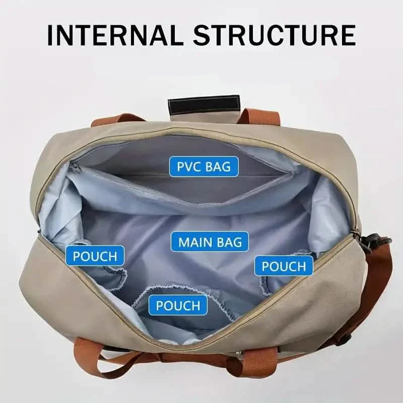 Large Duffel Bag with Shoe Compartment – Foldable & Lightweight