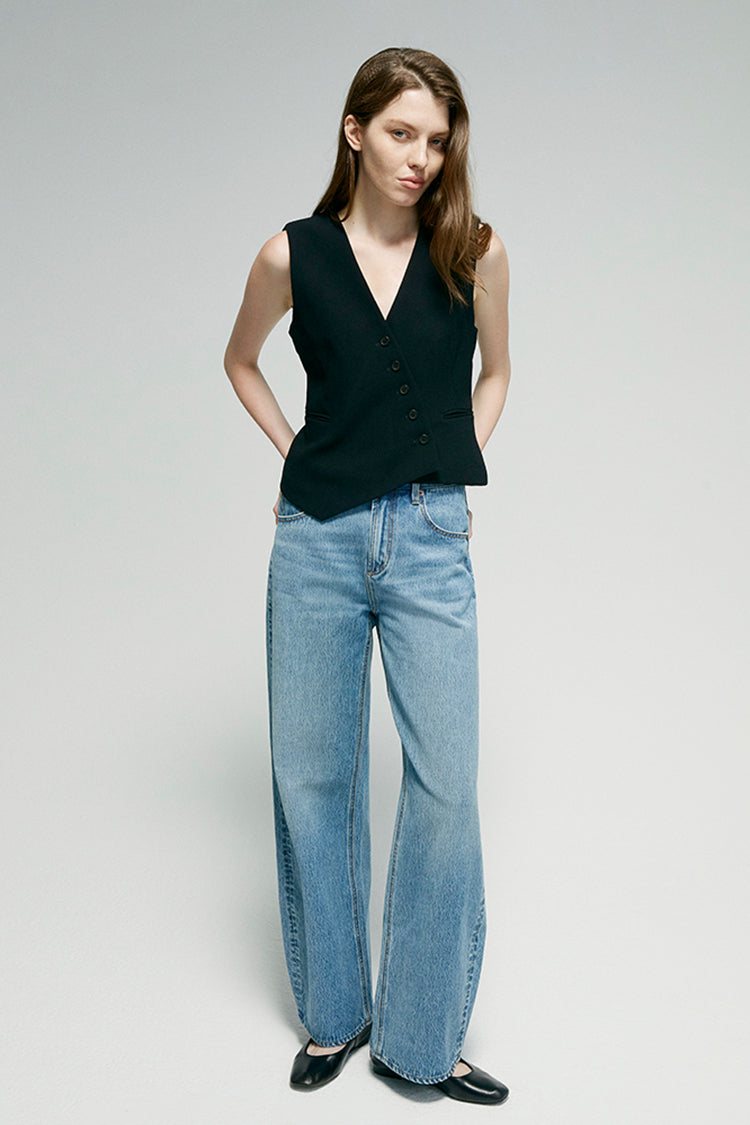 Hey Joanie Slope Curve Jeans | High-Rise, legere Weite | 100 % Baumwolldenim | Größen 23–30