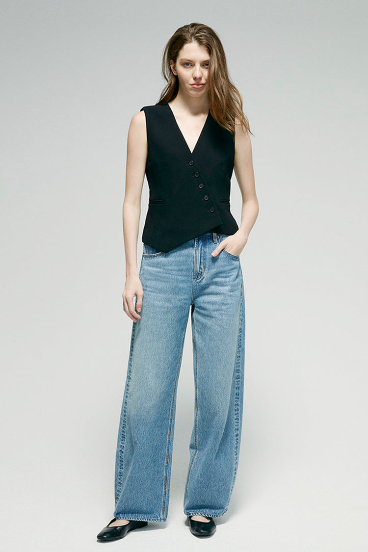 Hey Joanie Slope Curve Jeans | High-Rise, legere Weite | 100 % Baumwolldenim | Größen 23–30