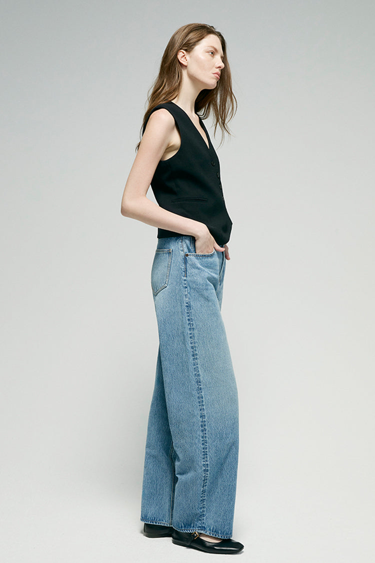 Hey Joanie Slope Curve Jeans | High-Rise, legere Weite | 100 % Baumwolldenim | Größen 23–30