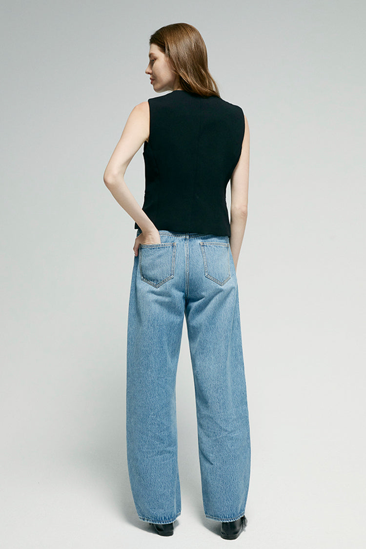 Hey Joanie Slope Curve Jeans | High-Rise, legere Weite | 100 % Baumwolldenim | Größen 23–30