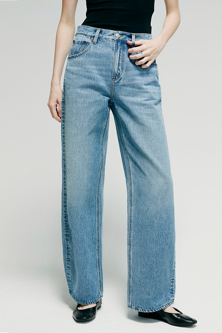 Hey Joanie Slope Curve Jeans | High-Rise, legere Weite | 100 % Baumwolldenim | Größen 23–30