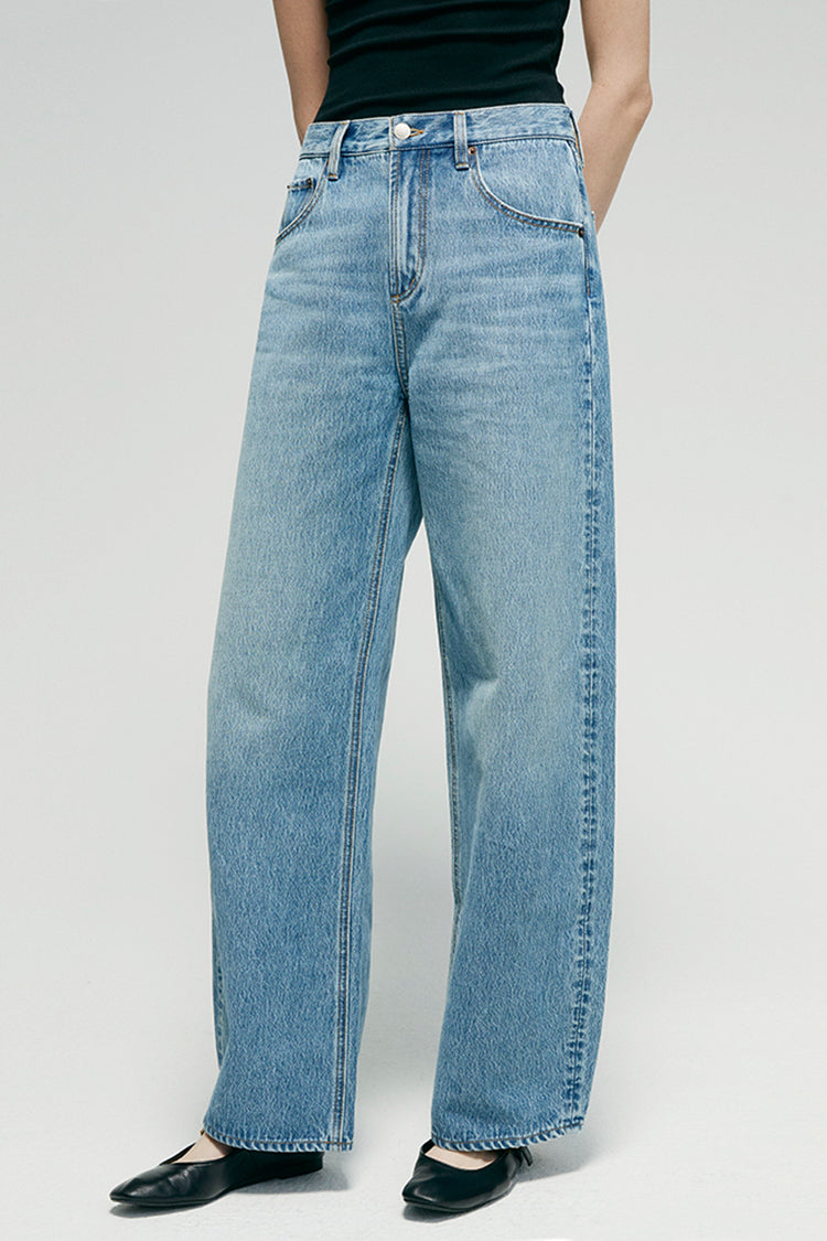 Hey Joanie Slope Curve Jeans | High-Rise, legere Weite | 100 % Baumwolldenim | Größen 23–30