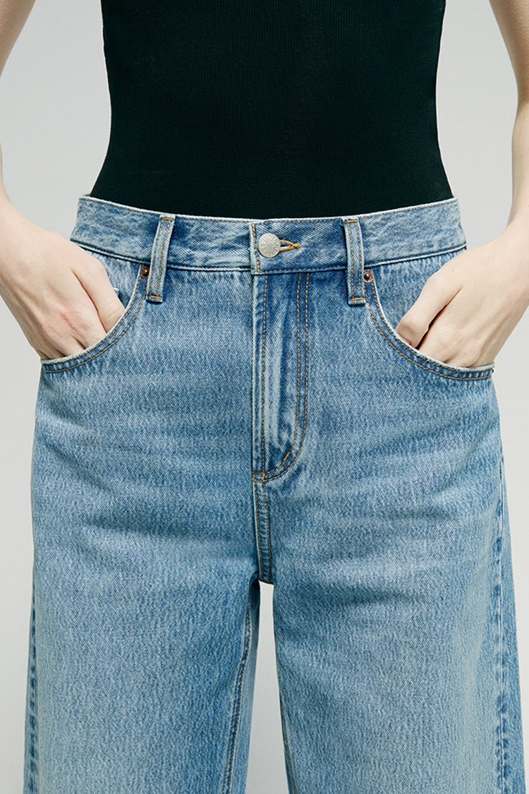 Hey Joanie Slope Curve Jeans | High-Rise, legere Weite | 100 % Baumwolldenim | Größen 23–30