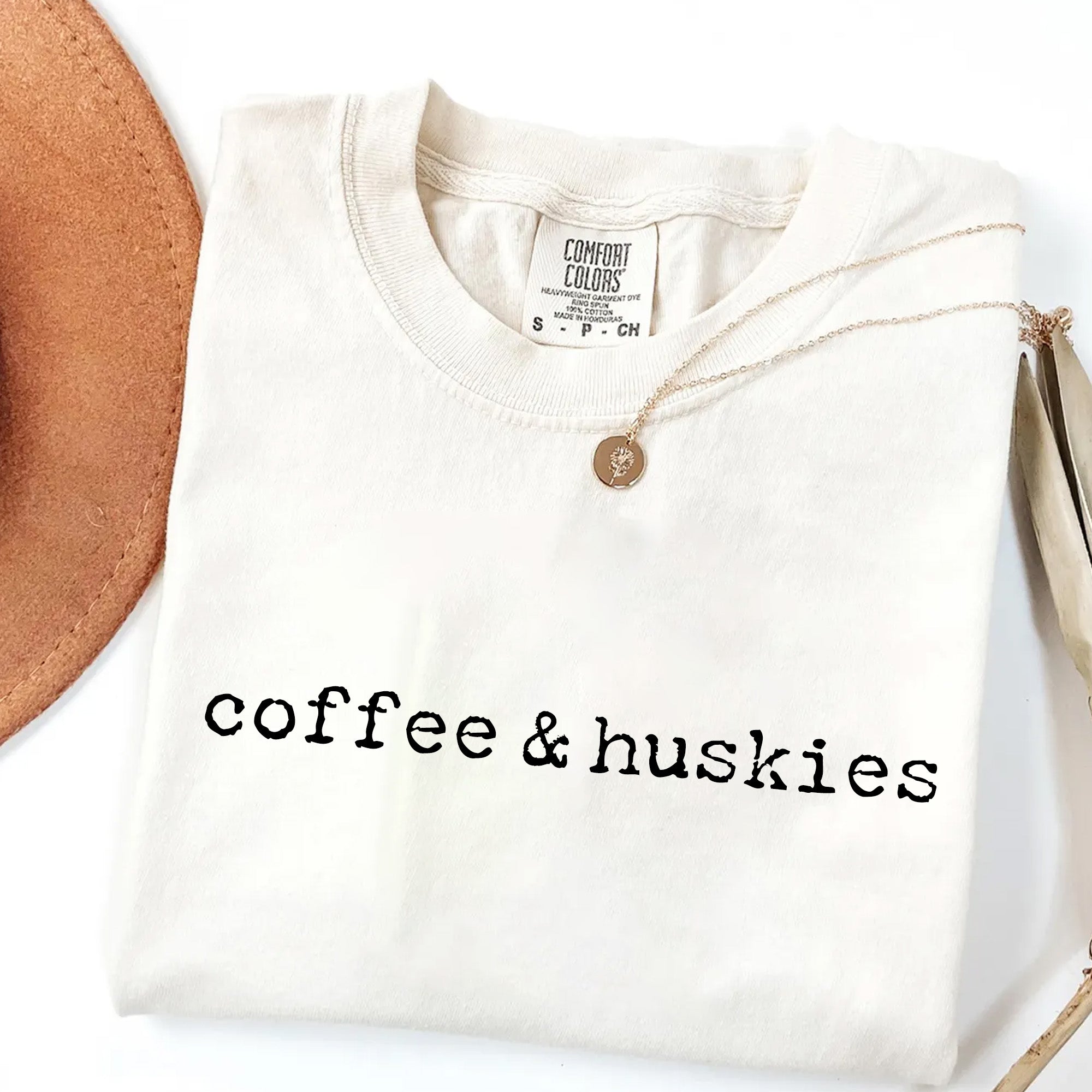 Coffee & Huskies T-Shirt | Funny Husky Lover Tee