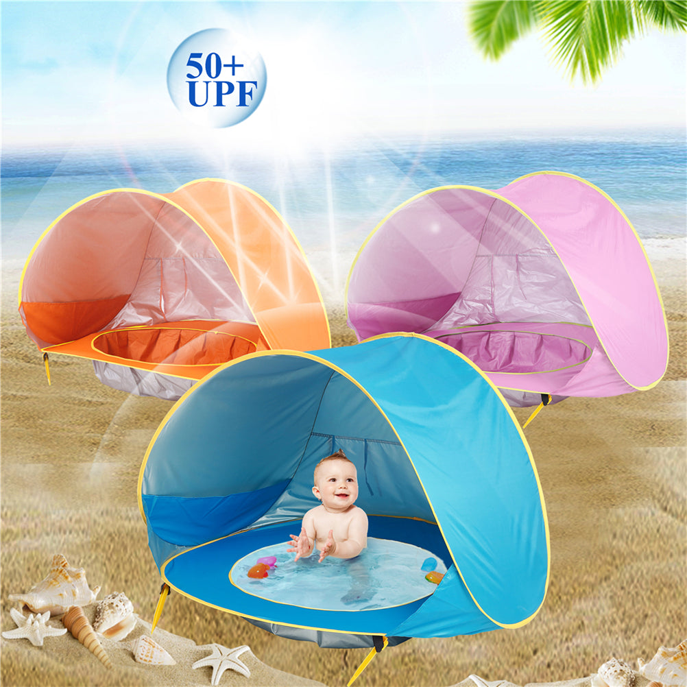 Kids Foldable Beach & Pool Splash Tent – UV Protection Play Tent for Boys & Girls