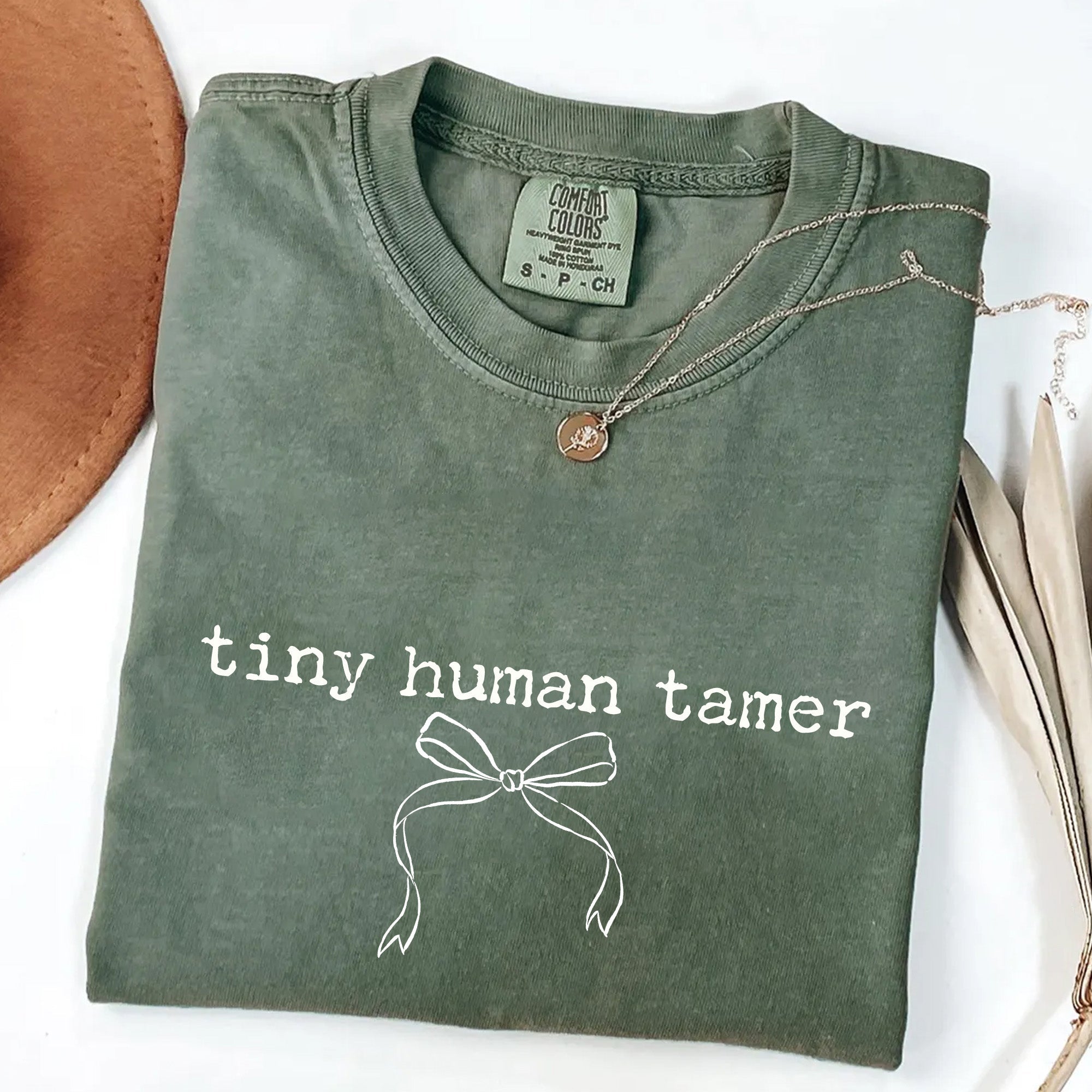 Tiny Human Tamer T-Shirt | Funny Mom Gift