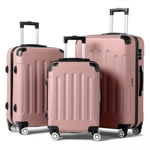 3-teiliges Hartschalenkoffer-Set mit TSA-Schloss – 20/24/28 Zoll mit 360°-Spinner-Rädern