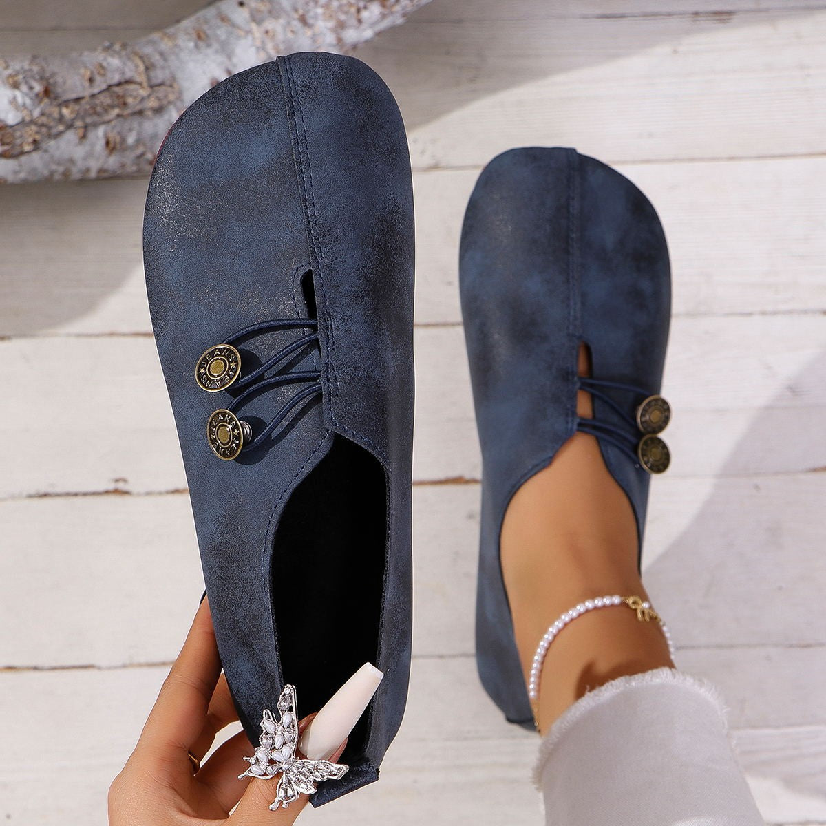 Women's Square-Toe Slip-On Flat Shoes – 6 Colors | Sizes 36–43