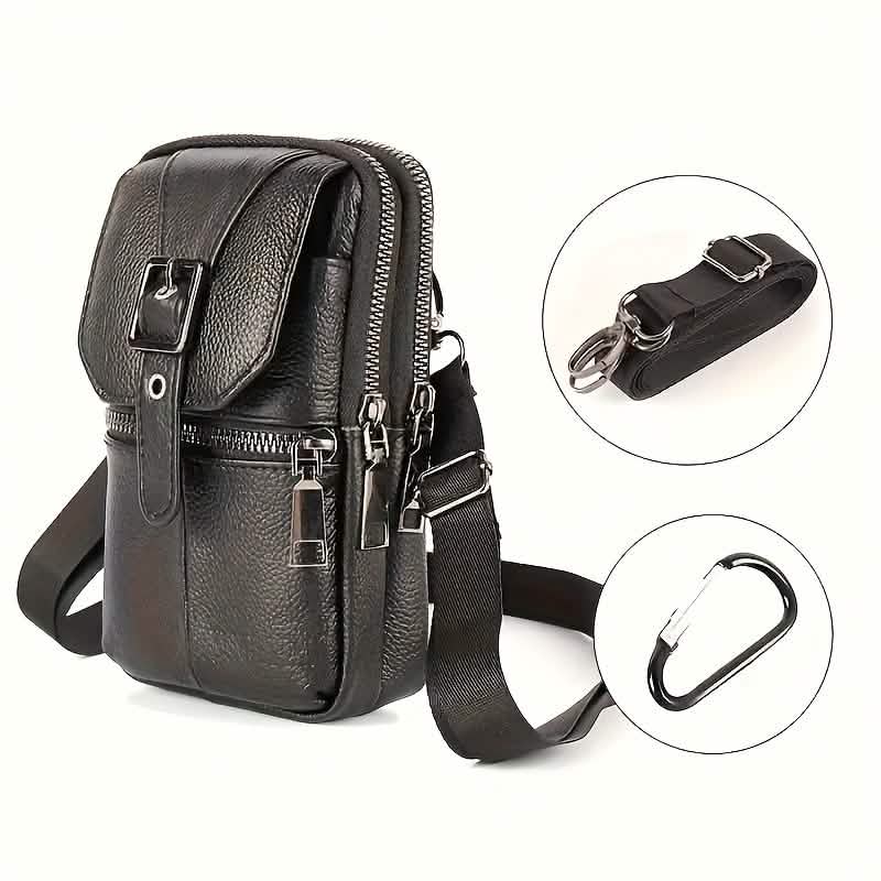 Men's Genuine Leather Waist Bag Wallet