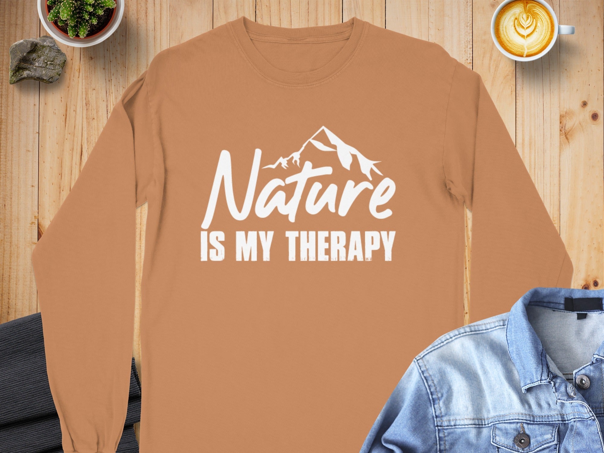 Nature Is My Therapy Mountain Graphic Sweatshirt