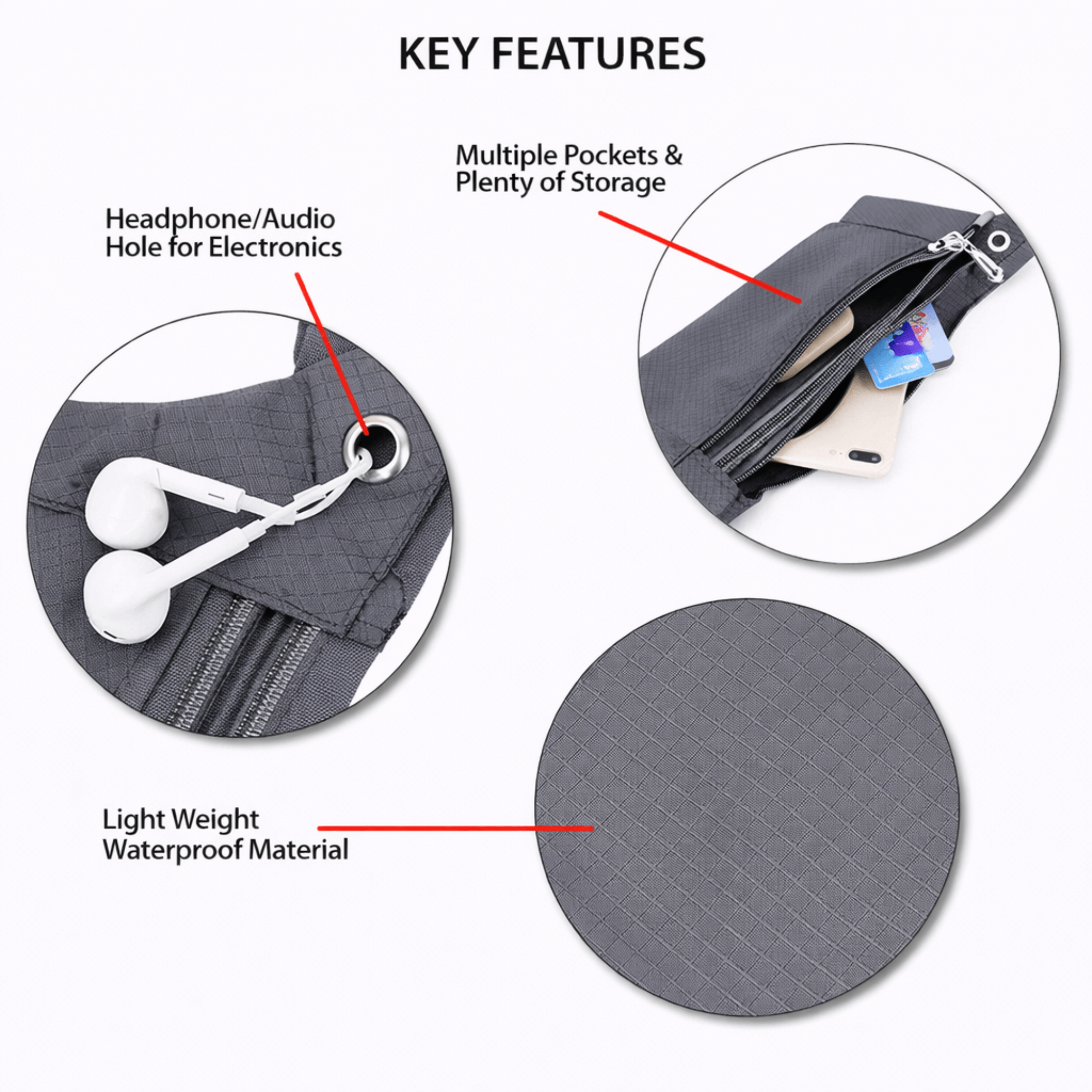 Fitness Waterproof Fanny Pack for Running & Travel