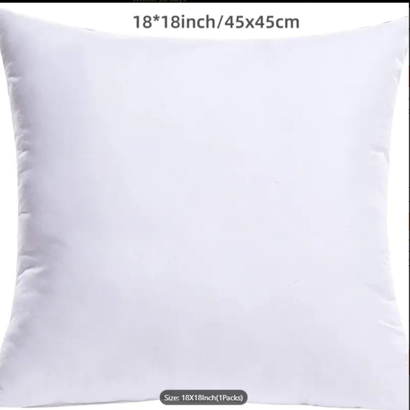 Botanical Print Throw Pillow with Insert – 18”x18” Decorative Accent Pillow