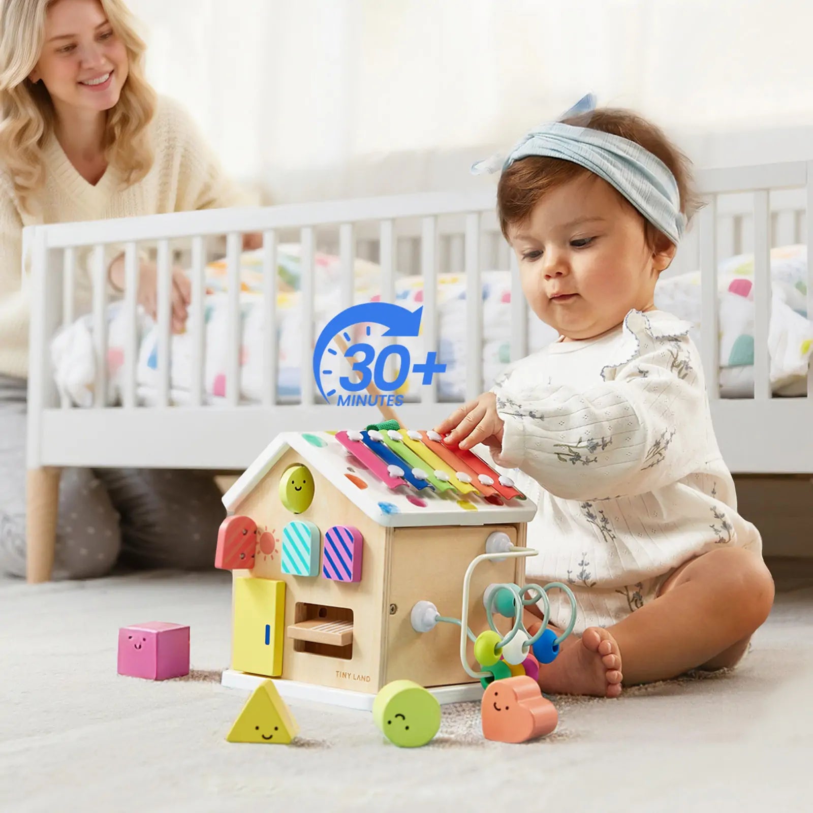 Montessori Activity Cube for Babies & Toddlers – 6-Sided Sensory Learning Toy