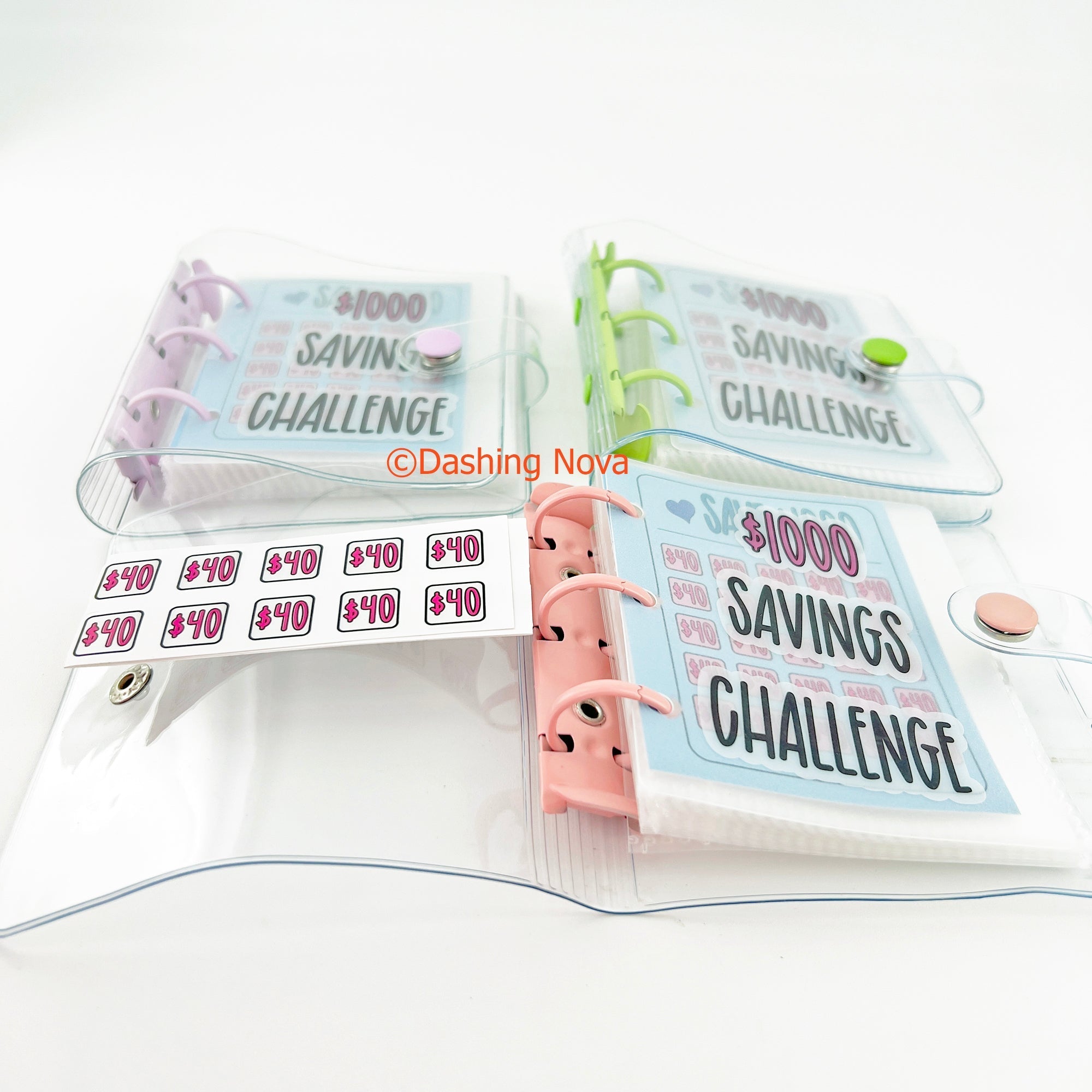$1000 Savings Challenge Binder – Reusable 3-Ring Organizer