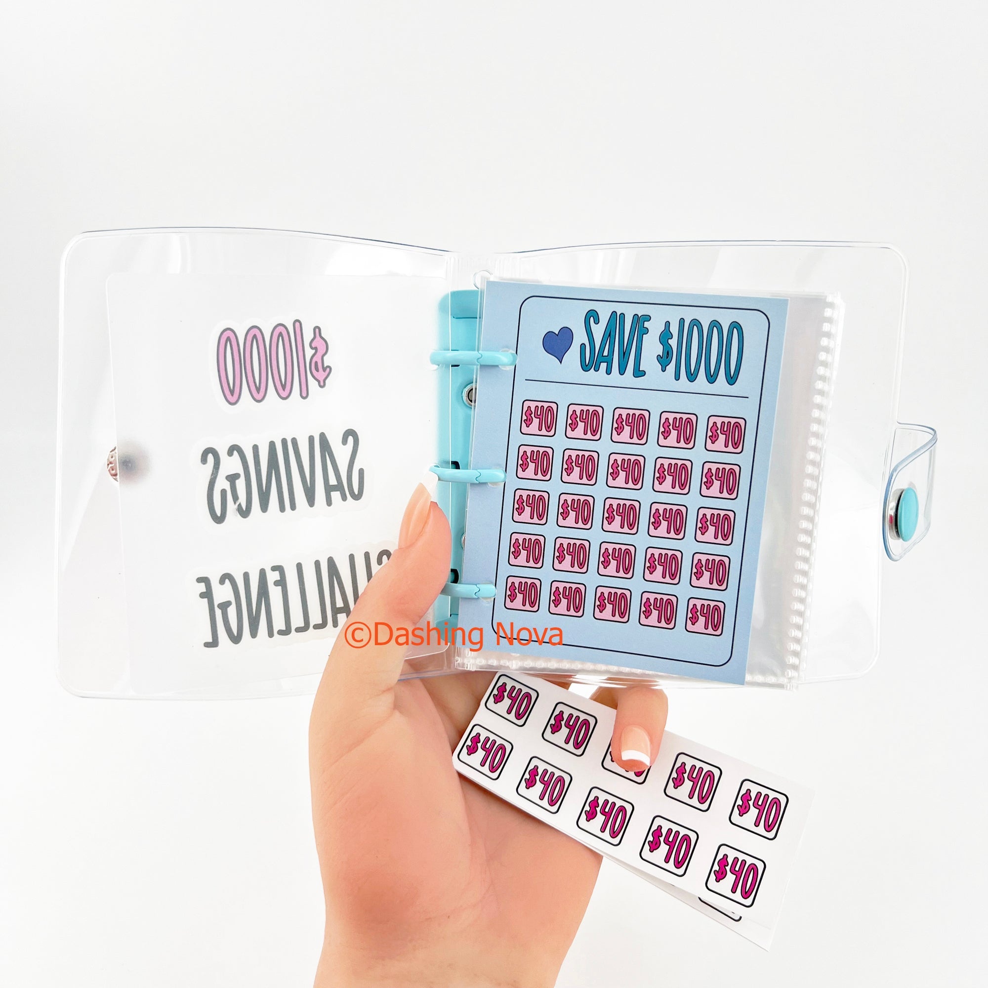$1000 Savings Challenge Binder – Reusable 3-Ring Organizer