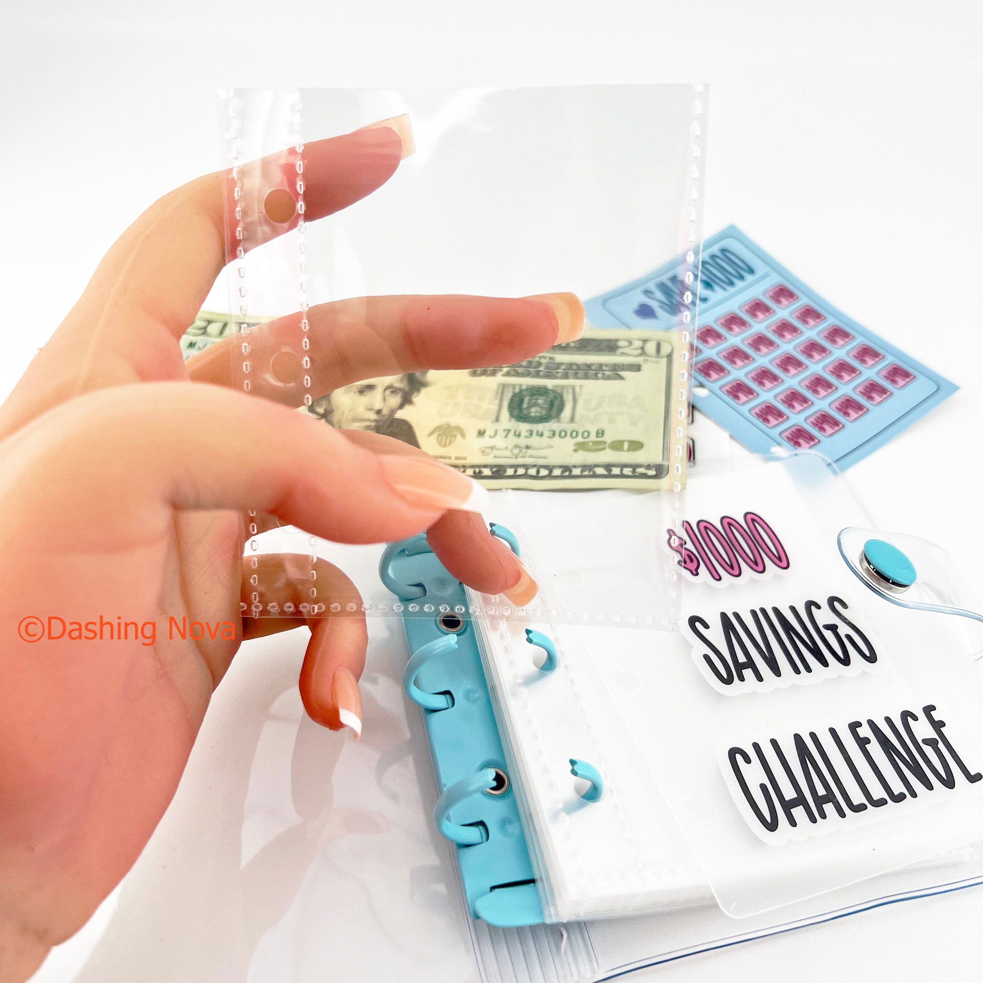 $1000 Savings Challenge Binder – Reusable 3-Ring Organizer