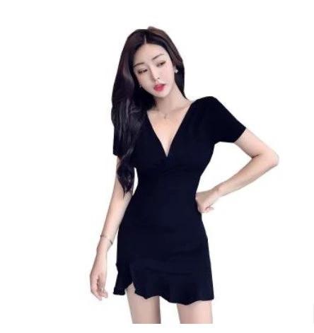 V-Neck High Waist Slimming Fishtail Dress – Women's Formal Dress