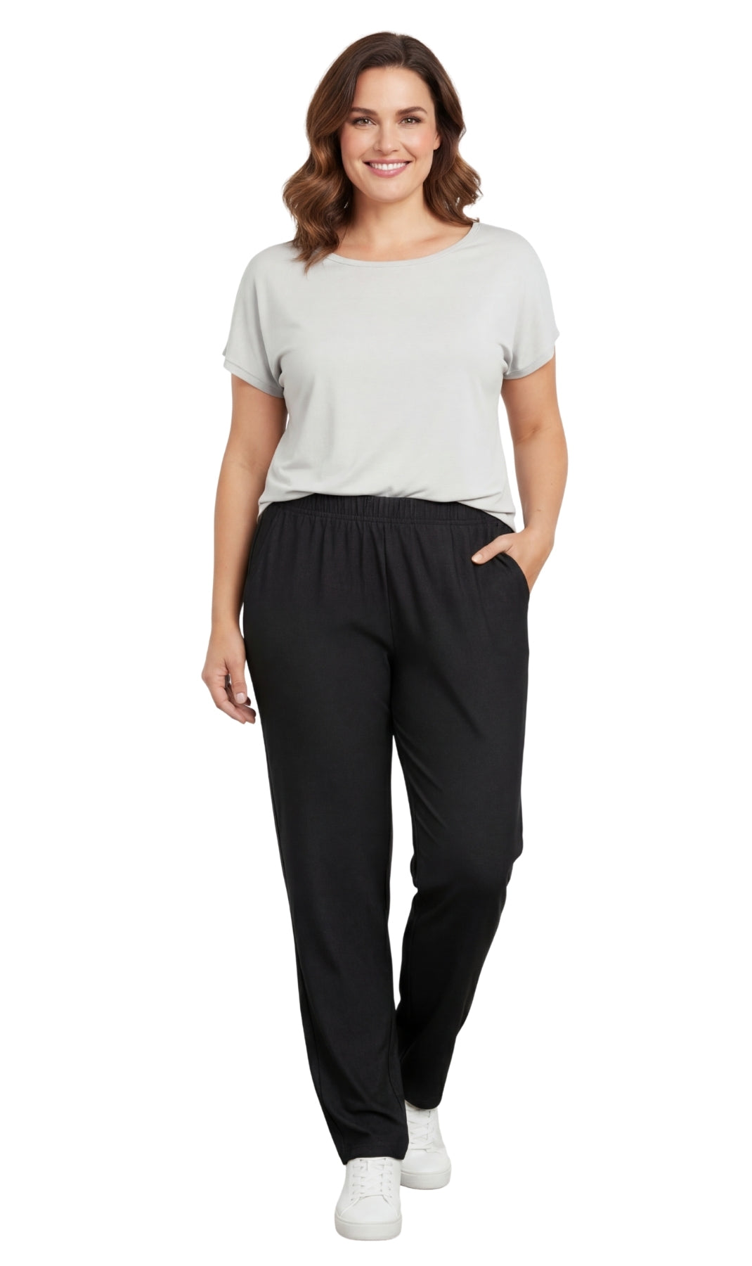 Women’s Elastic Waist Pull-On Jeans – Soft, Comfortable & Flattering Fit