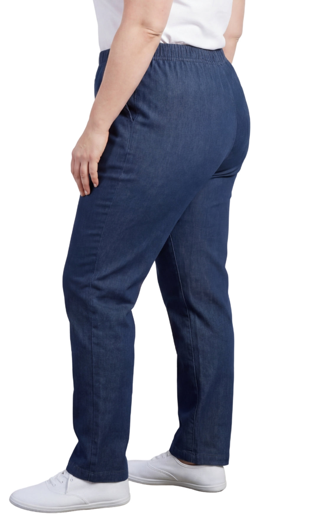 Women’s Elastic Waist Pull-On Jeans – Soft, Comfortable & Flattering Fit