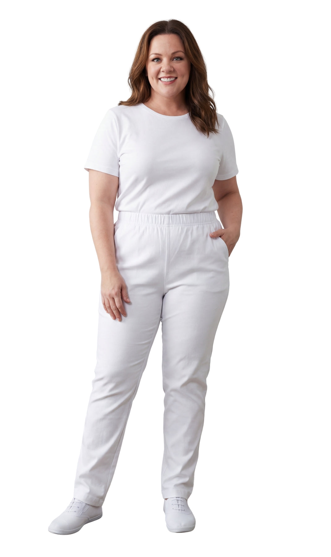 Women’s Elastic Waist Pull-On Jeans – Soft, Comfortable & Flattering Fit
