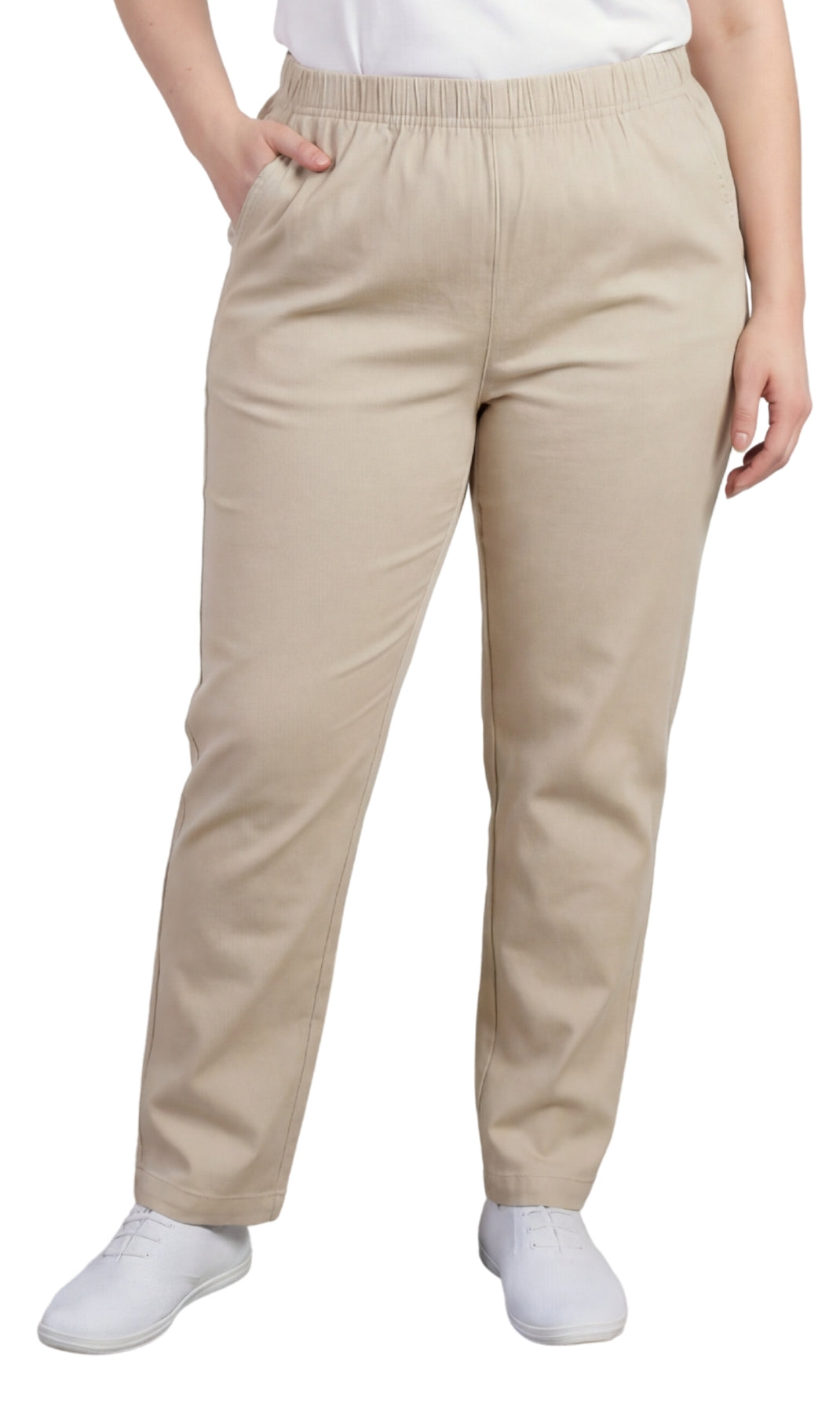 Women’s Elastic Waist Pull-On Jeans – Soft, Comfortable & Flattering Fit