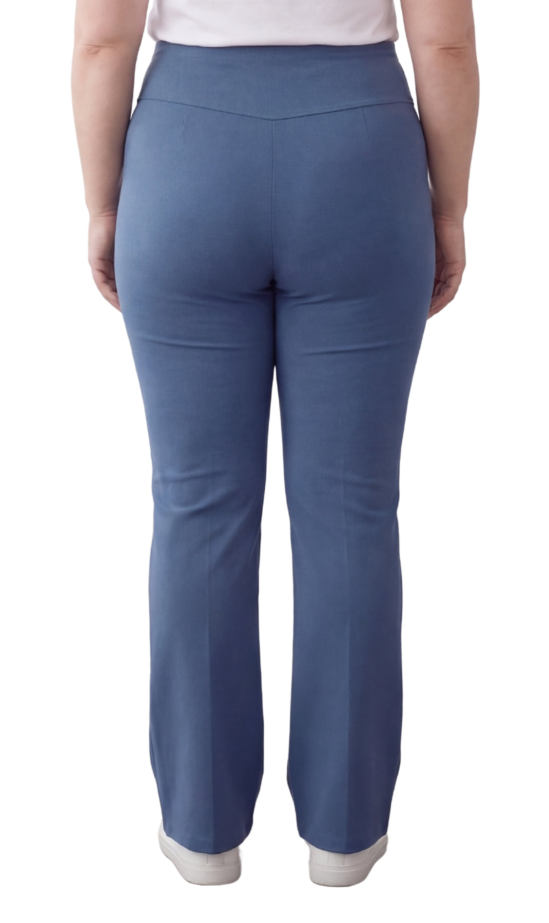 Damen-Bootcut-Leggings aus Baumwoll-Stretch – überlappende Taille, ausgestellter Saum | Größeninklusiv