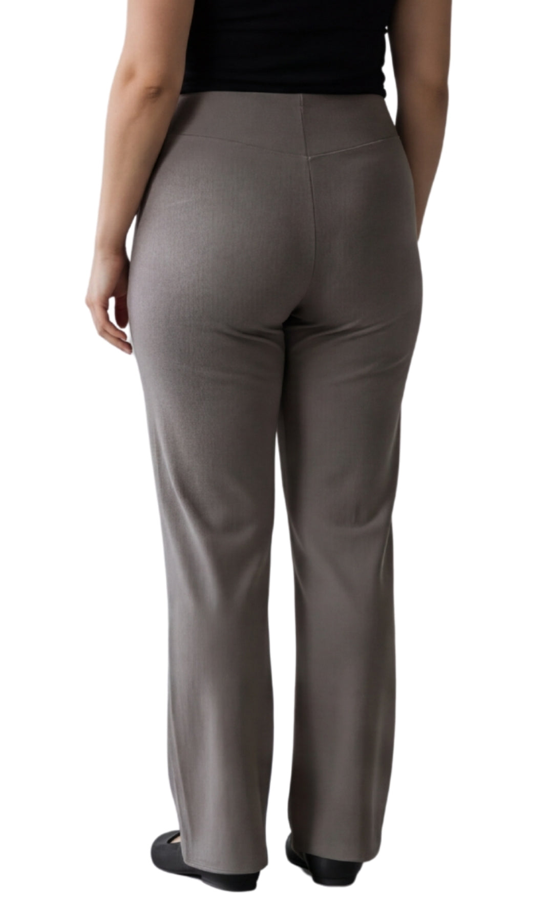 Damen-Bootcut-Leggings aus Baumwoll-Stretch – überlappende Taille, ausgestellter Saum | Größeninklusiv
