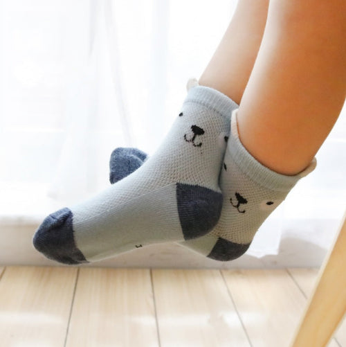 Baby & Kids Animal Print Socks 5-Pack — Soft Cotton | Boys & Girls | Ages 0–6