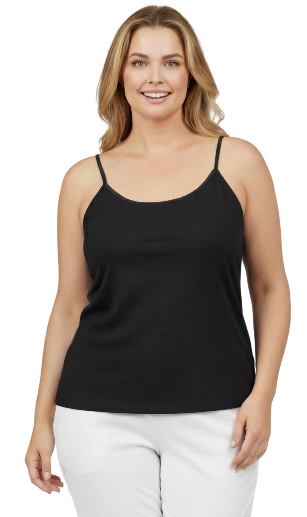 Women’s Adjustable Cami with Built-In Shelf Bra – Buttery-Soft Everyday Essential