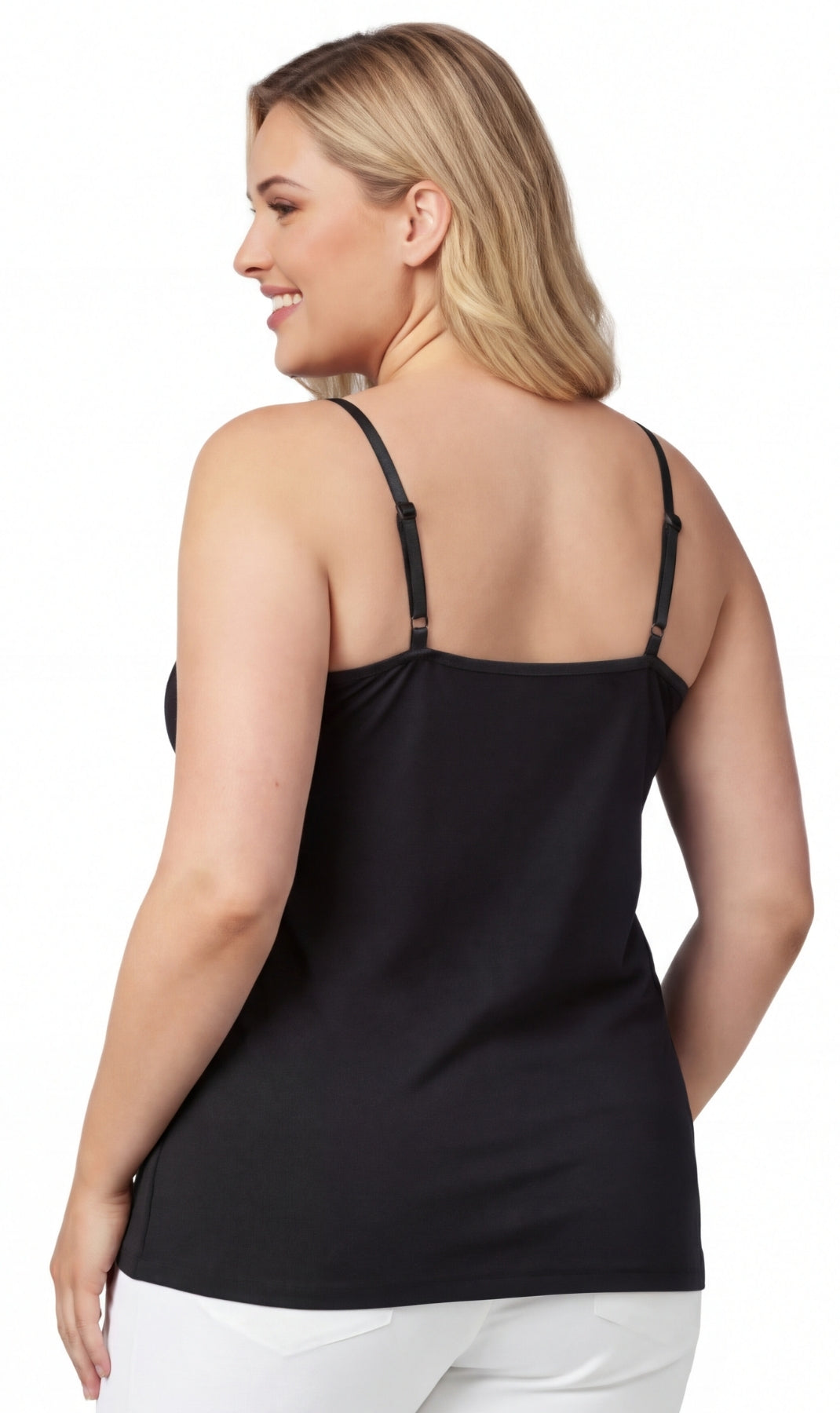 Women’s Adjustable Cami with Built-In Shelf Bra – Buttery-Soft Everyday Essential