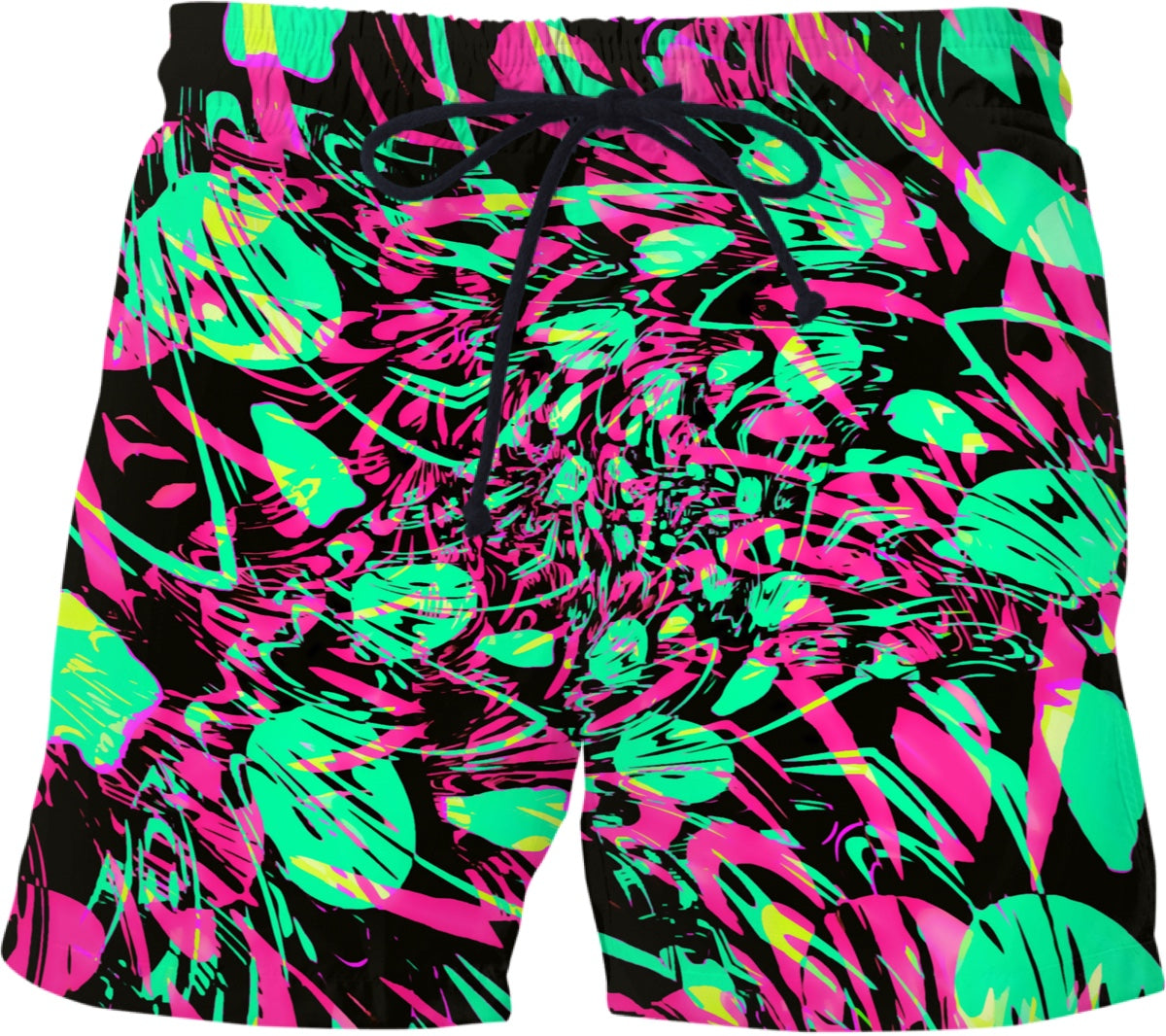 Men's Psychedelic Fractal Swim Shorts – EDM Festival Beach Style