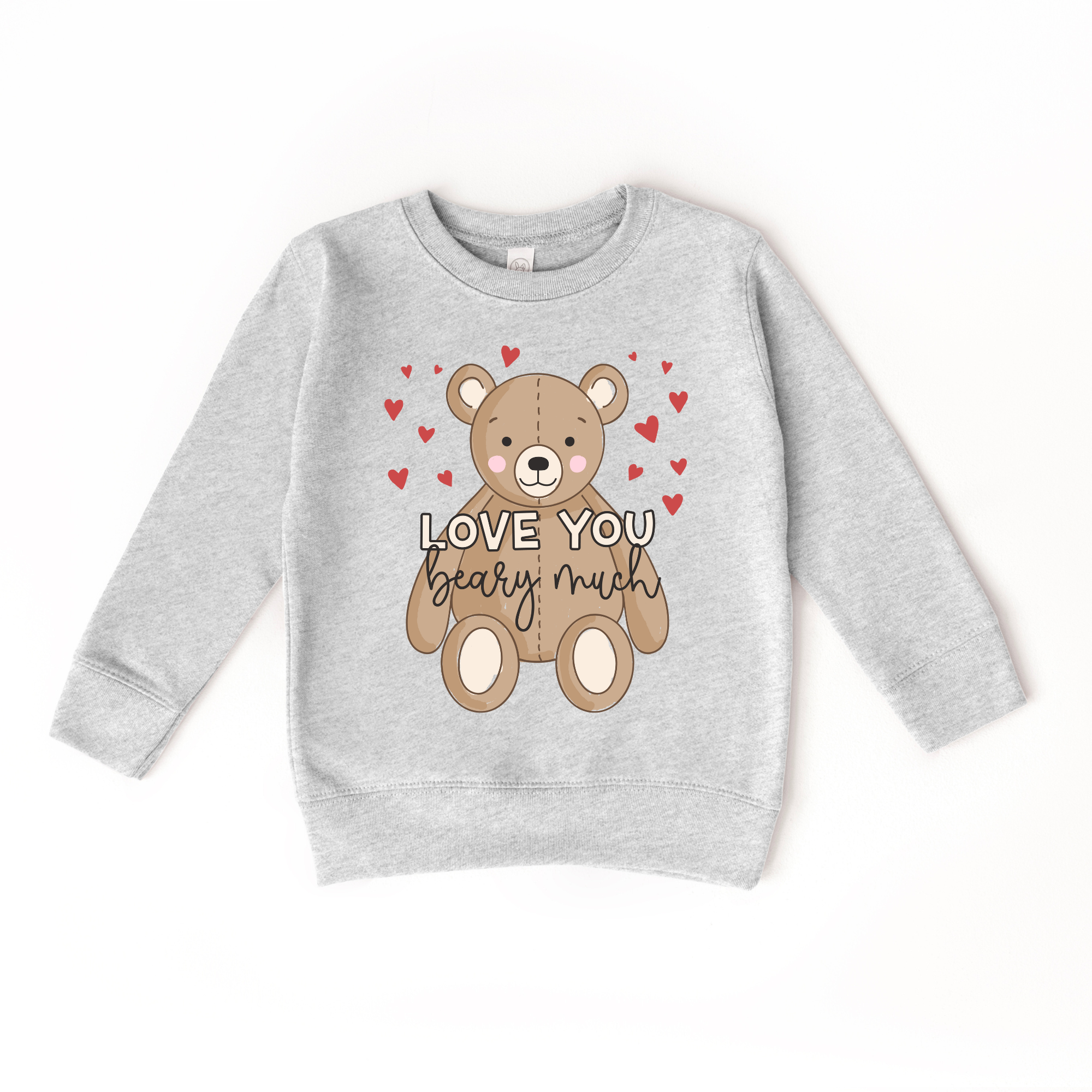 Love You Beary Much Kids Crewneck Sweatshirt – Toddler & Youth Pullover