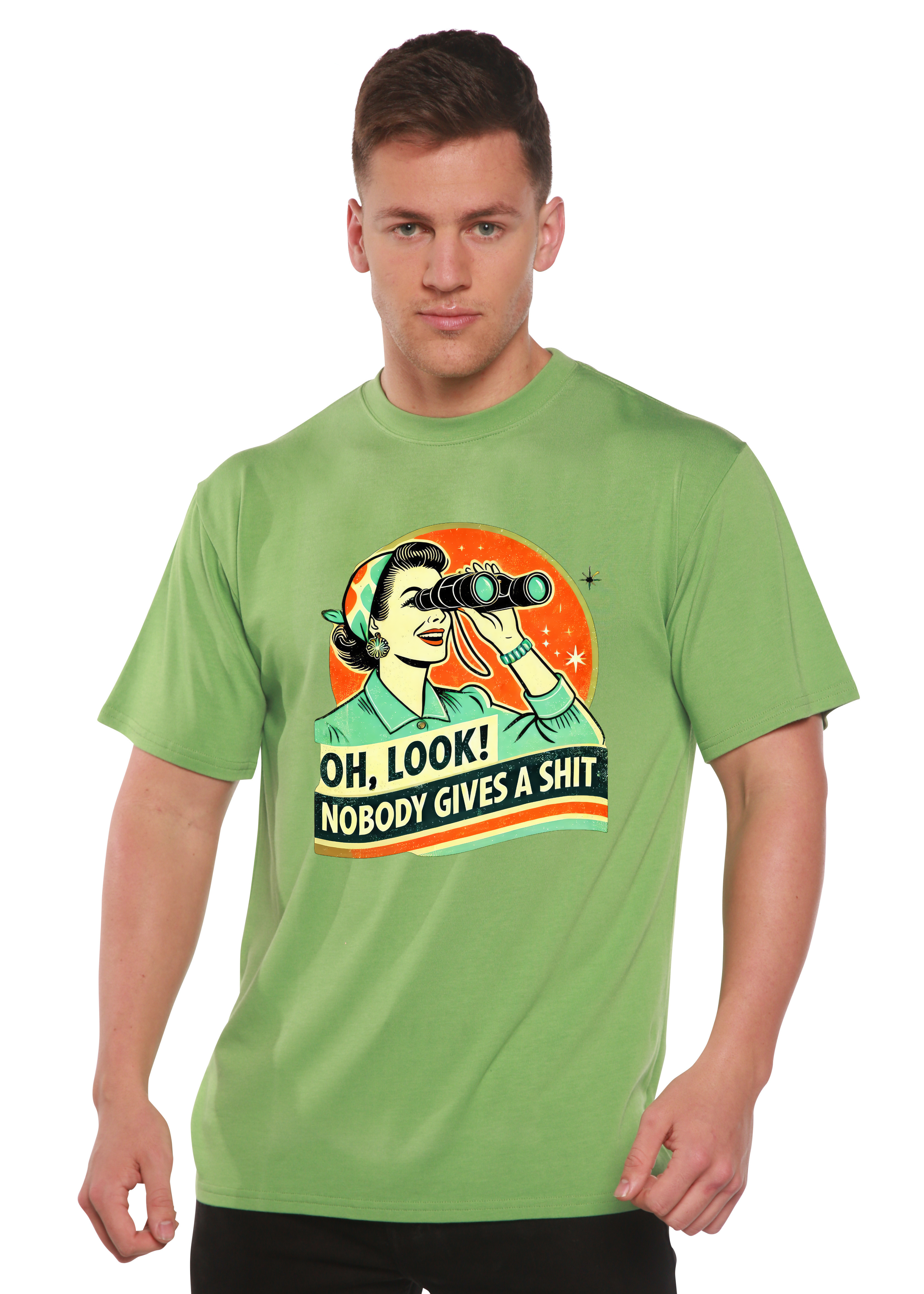 Funny Retro Woman Graphic T-Shirt – Bamboo Cotton Blend, Unisex