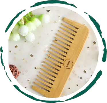 All-Natural Bamboo Hair Comb | Eco-Friendly Detangler for All Hair Types