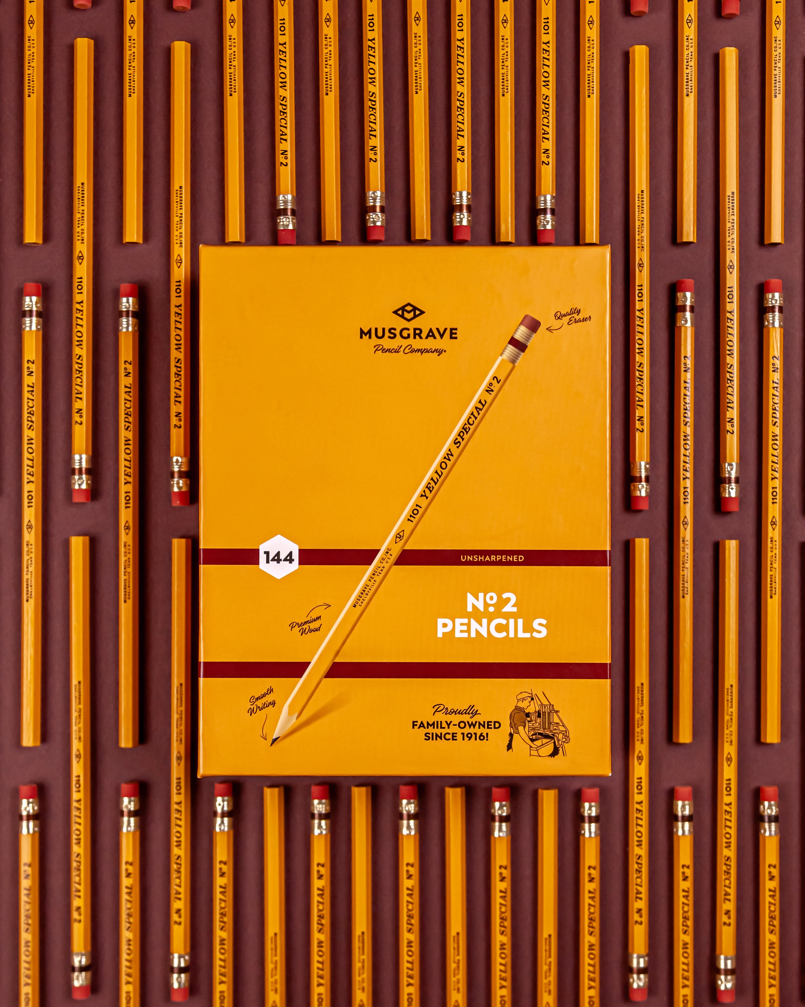 Musgrave 1101 Yellow Special™ Pencils | Made in the USA | 12, 72 & 144-Count