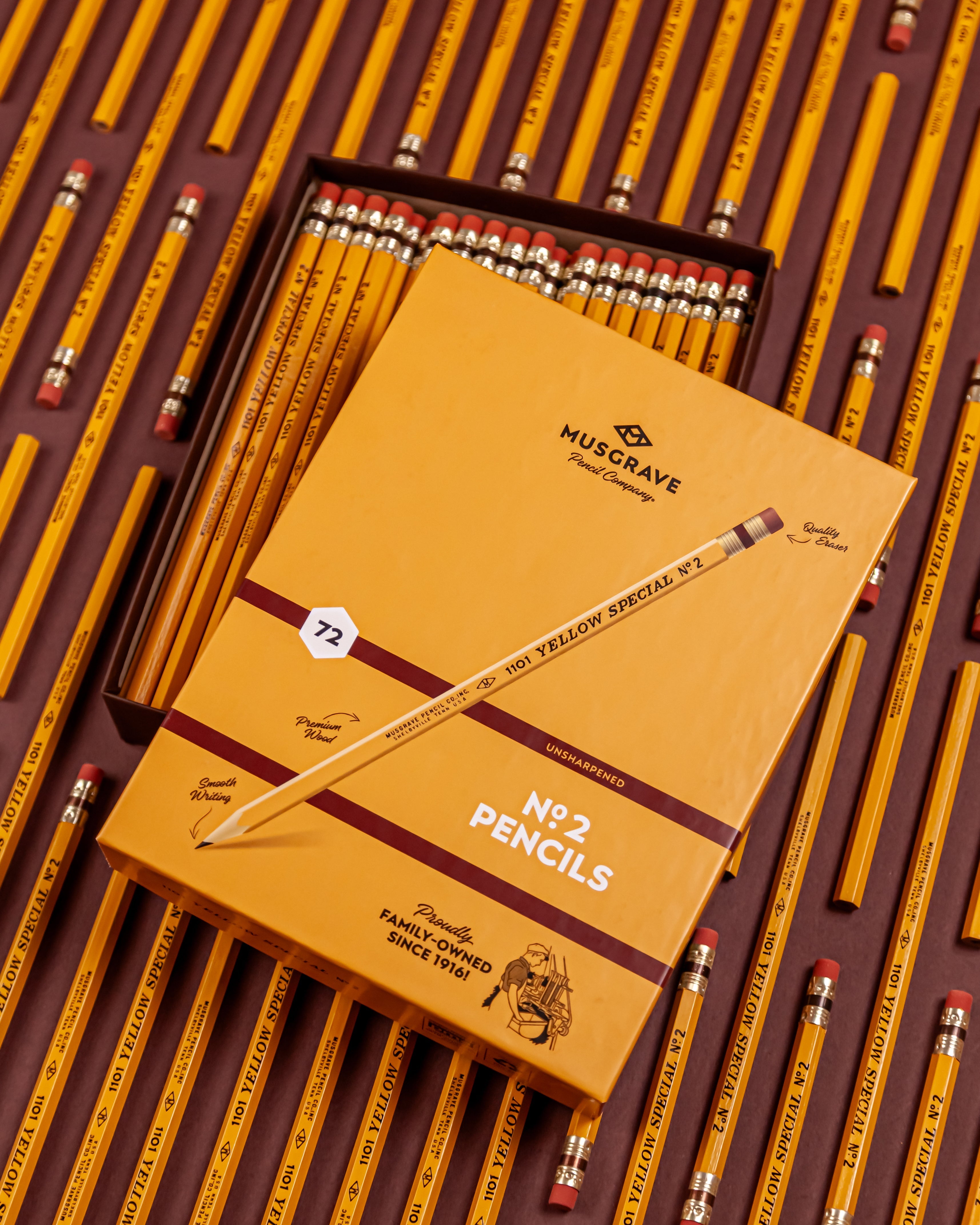 Musgrave 1101 Yellow Special™ Pencils | Made in the USA | 12, 72 & 144-Count