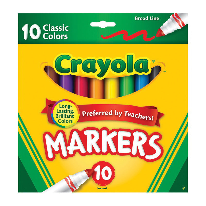 Crayola Broad Line Markers – Classic Colors, 10 Count