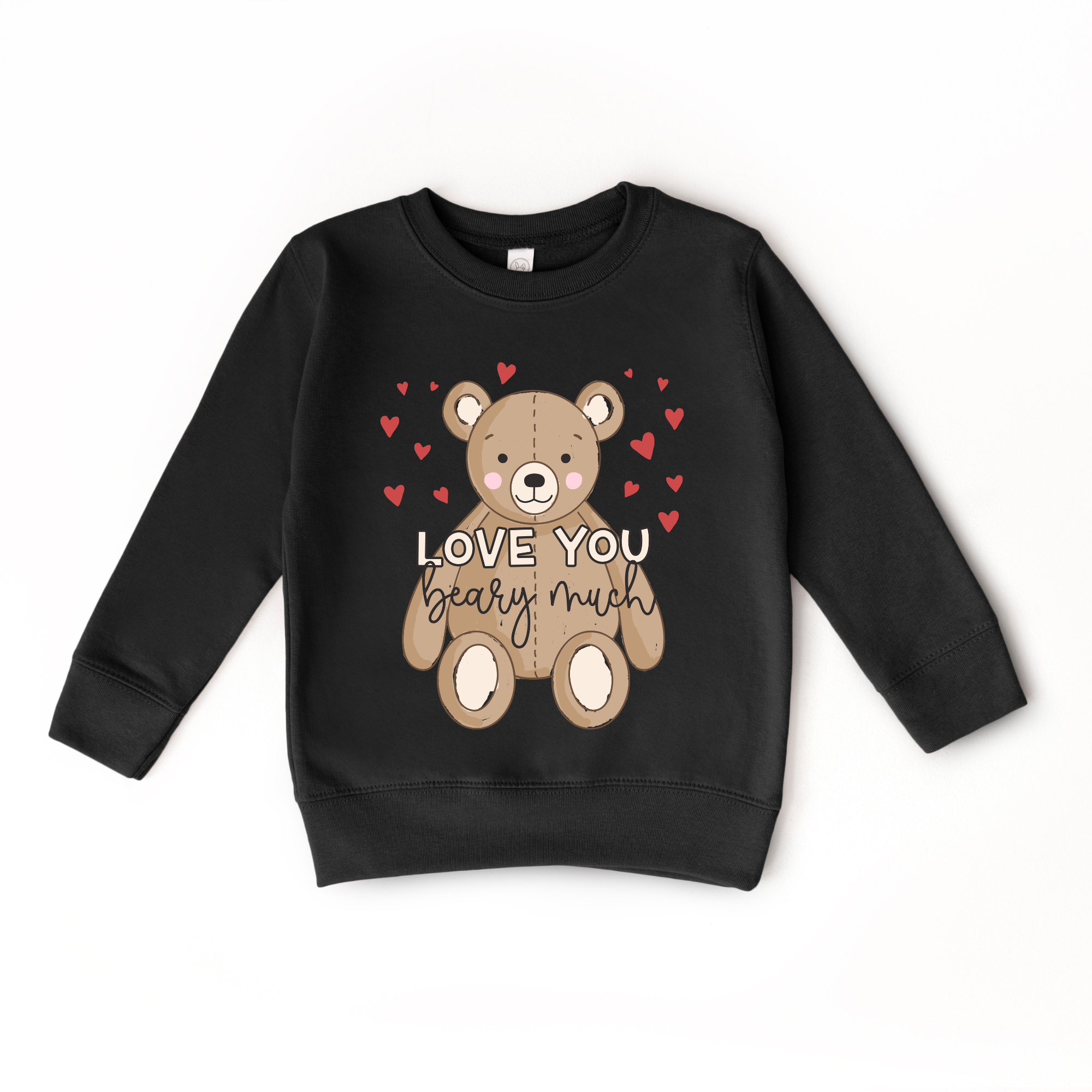 Love You Beary Much Kids Crewneck Sweatshirt – Toddler & Youth Pullover