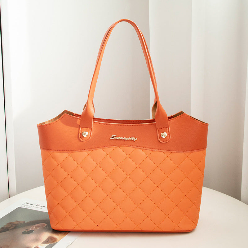 Rhombus Quilted PU Leather Crossbody Bag – Women's Shoulder Bag | 6 Colors