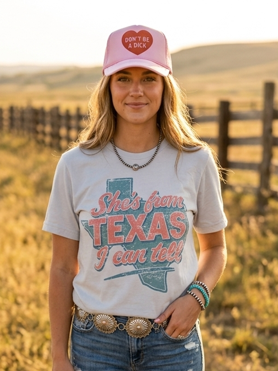 She's From Texas I Can Tell Graphic Tee — Unisex Cotton Tee
