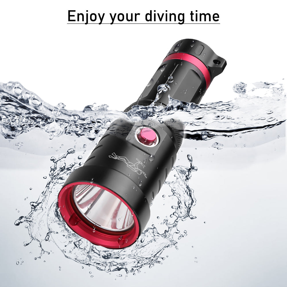 HQ303 XHP70.2 Diving Flashlight – 8000 Lumens, IPX8 100M Waterproof