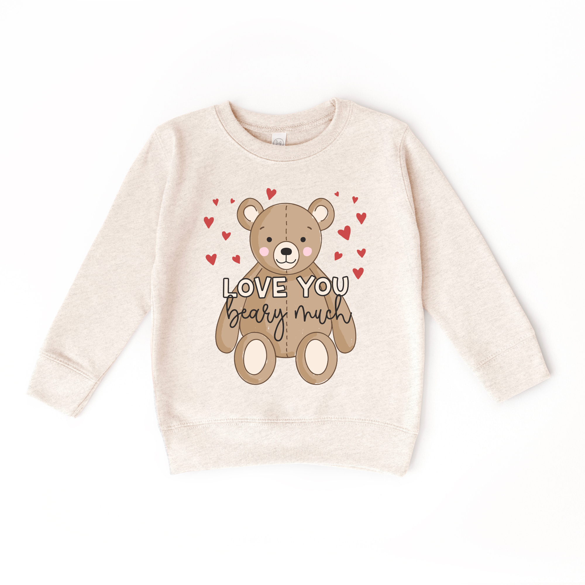 Love You Beary Much Kids Crewneck Sweatshirt – Toddler & Youth Pullover