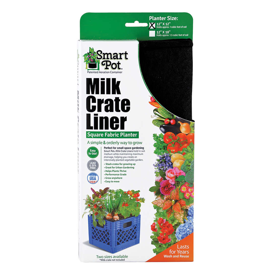 Smart Pot Milk Crate Liner | Fabric Grow Liner for Milk Crates | 2 Sizes