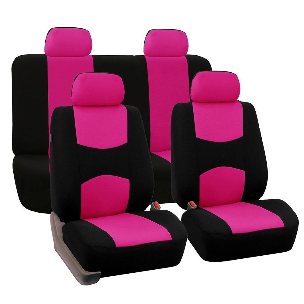Universal Car Seat Covers Full Set | Bird's Eye Fabric | 8 Colors | 4-Seat