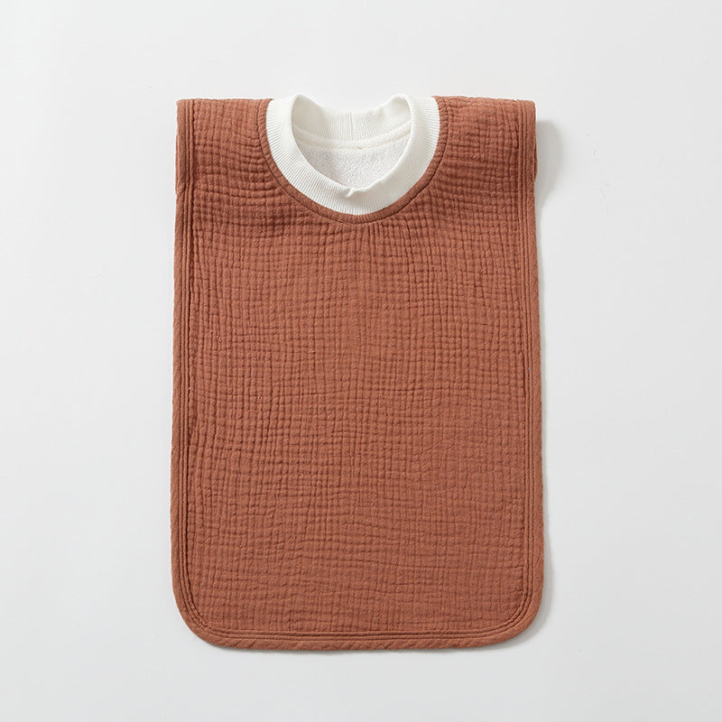 Pure Cotton Gauze Hooded Baby Bib | Waterproof | 0–1 Year | 11 Colors