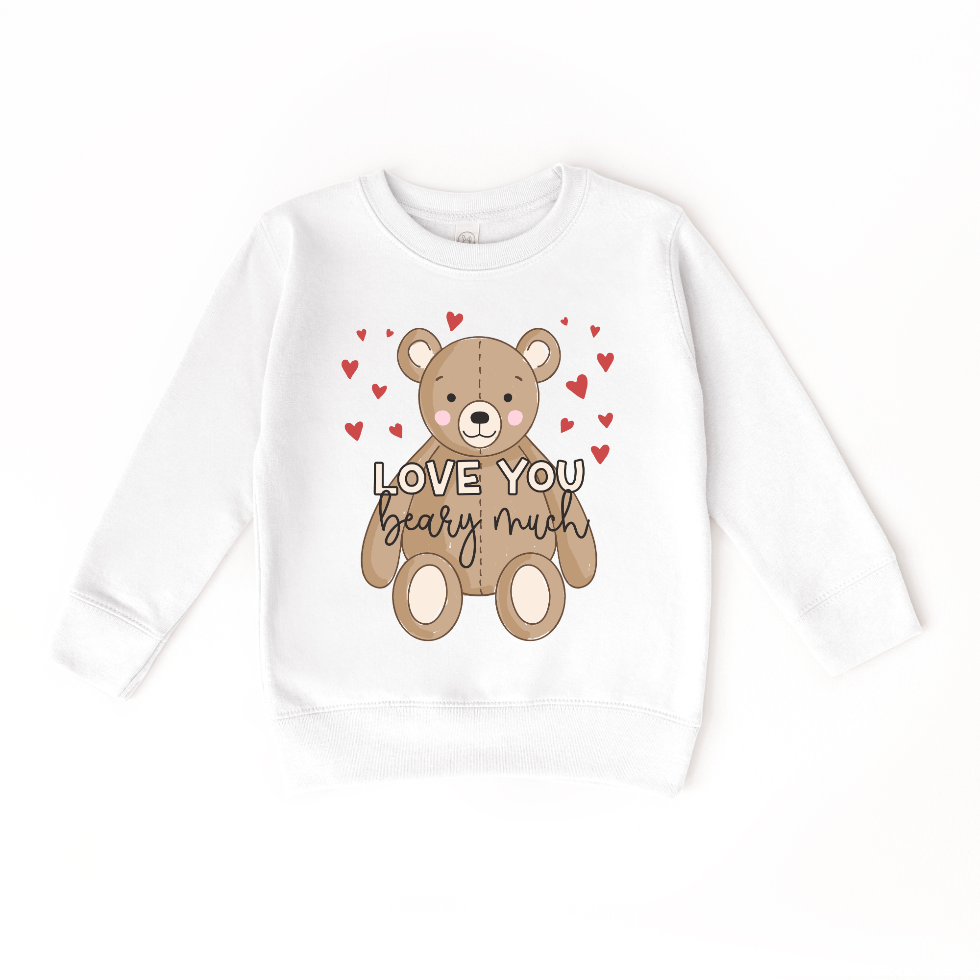Love You Beary Much Kids Crewneck Sweatshirt – Toddler & Youth Pullover